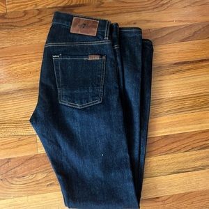 7 For All Mankind Jeans 30x33 Classic Straight Mid Rise Premium Denim